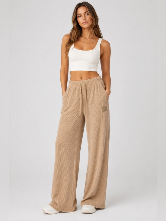 ALO Yoga Pants - Alo Yoga Ribbed Muse Wide Leg Pant – Gravel Heather – Small –NWT sold out style